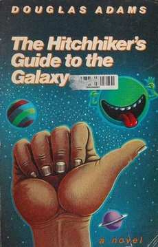 The Hitchhiker’s Guide to the Galaxy book cover